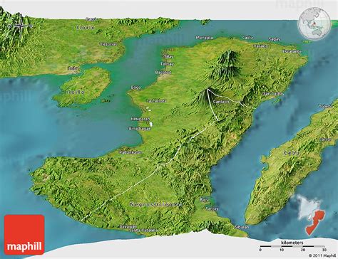 Satellite Map of Negros Occidental .
